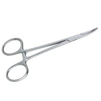 Pinza in acciaio inossidabile con blocco di sicurezza Punta curva 12 cm: ideale per l'auricolopuntura Pinza in acciaio inossidabile con blocco di sicurezza Punta curva 12 cm: ideale per l'auricolopuntura
