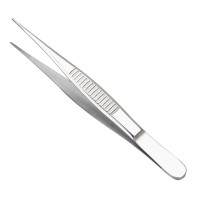 Pinza sdentata a punta fine 12,50 cm: ideale per l'auricoloterapia (acciaio inossidabile)
