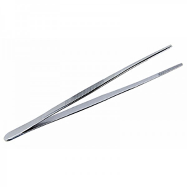 Pinza a punta piatta spessa 12,5 cm: ideale per l'auricoloterapia (acciaio inossidabile)