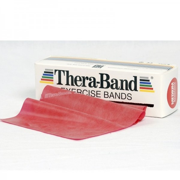 Thera Band 5,5 metri: nastri in lattice a media resistenza - colore rosso