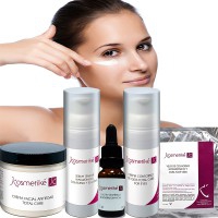 Kosmetiké Trattamento cosmetico anti-età intensivo: siero tensoriale + concentrato rigenerante + crema anti-età + contorno occhi + velo di collagene Kosmetiké Trattamento cosmetico anti-età intensivo: siero tensoriale + concentrato rigenerante + crema anti-età + contorno occhi + velo di collagene