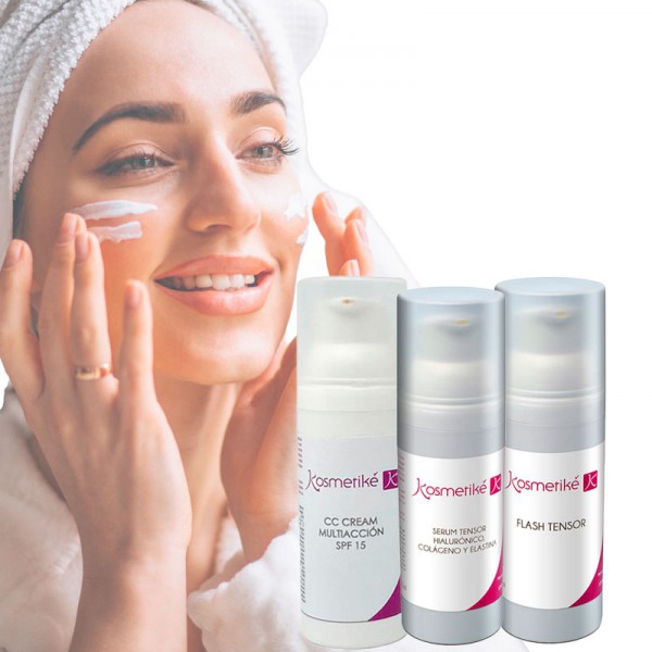 Trattamento Cosmetico Kosmetiké: CC Cream Multifunzione + Siero Tensore + Professionale Kosmetiké Tensor Flash 50 cc