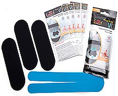 Concetto del corpo della benda neuromuscolare pretagliata Concetto del corpo della benda neuromuscolare pretagliata