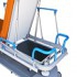 Barella con carrello emergenza a due colonne Pegaso: ergonomica, funzionale e facile da pulire - componenti: Guide e vassoio telaio - 