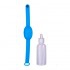 Bracciale in gel idroalcolico ricaricabile con bottiglia dispenser regalo (vari colori disponibili) - Colore: Blu - 