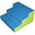 Figura a scala piccola: ideale per esercizi psicomotori (Misure: 60 X 60 X 30 cm) - Colori: Blu verde - Riferimento: 05086.B07.406