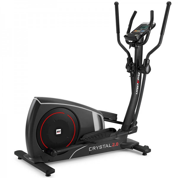 i.Crystal 2.0 BH Fitness trainer ellittico con schermo LCD: facile accesso, design moderno e volante posteriore