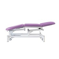 Barella idraulica a tre sezioni Kinefis Quality: con telaio in acciaio saldato, regolazione dell'altezza con due pedali, ruote retrattili e foro facciale Barella idraulica a tre sezioni Kinefis Quality: con telaio in acciaio saldato, regolazione dell'altezza con due pedali, ruote retrattili e foro facciale