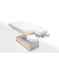 Tavolo elettrico di fascia alta Swop S3 SPA con riscaldamento e tre teste: personalizzabile, design senza cuciture, comfort estremo... un modello che reinventa le regole del gioco (colore del legno naturale)