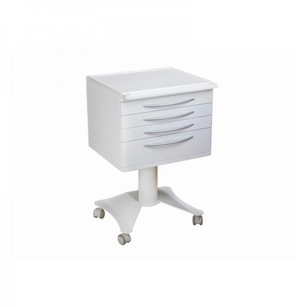 Carrello mobile con ruote: contiene quattro cassetti e un piano di lavoro in ceramica Carrello mobile con ruote: contiene quattro cassetti e un piano di lavoro in ceramica