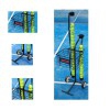 Portapalline da tennis/paddle: cestello mobile e divisori rotondi per due tubi raccogli palline e capacità per 80 palline