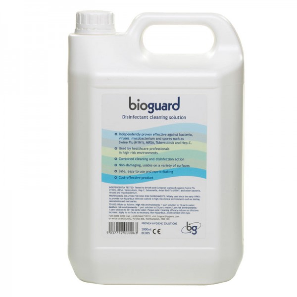 Disinfettante per superfici Bioguard 5 litri (per riempire gli spray)