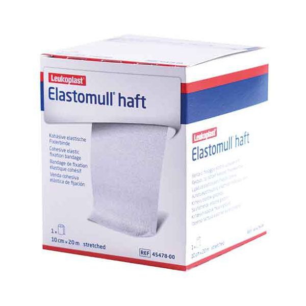 Elastomull Haft 10 cm x 20 metri: Benda di garza elastica coesiva (unità) Elastomull Haft 10 cm x 20 metri: Benda di garza elastica coesiva (unità)