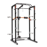 Power Cage con puleggia BH Fitness: supporto per le gambe, puleggia alta e bassa e supporto per disco Power Cage con puleggia BH Fitness: supporto per le gambe, puleggia alta e bassa e supporto per disco