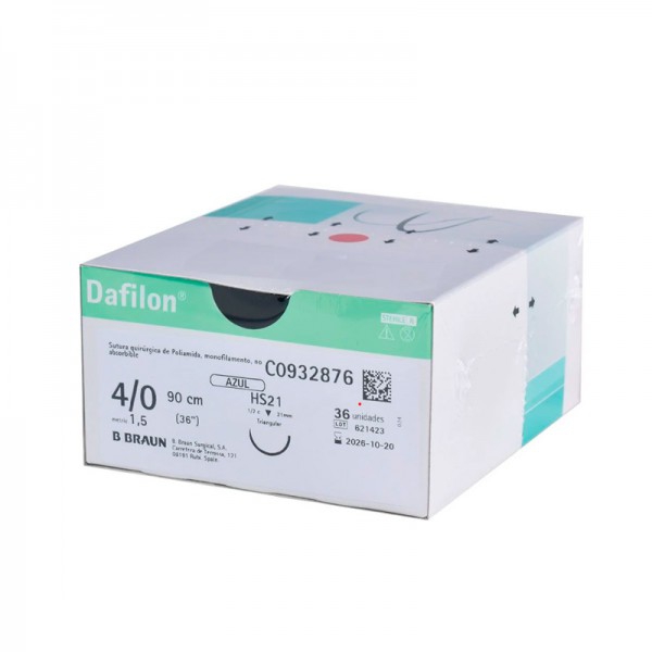 Fili di sutura monofilamento in poliammide non assorbibili Dafilon (scatola da 36 unità - varie misure) Fili di sutura monofilamento in poliammide non assorbibili Dafilon (scatola da 36 unità - varie misure)