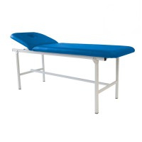 Barella fissa a due corpi Kinefis Essential: con struttura in metallo, schienale regolabile e foro facciale Barella fissa a due corpi Kinefis Essential: con struttura in metallo, schienale regolabile e foro facciale