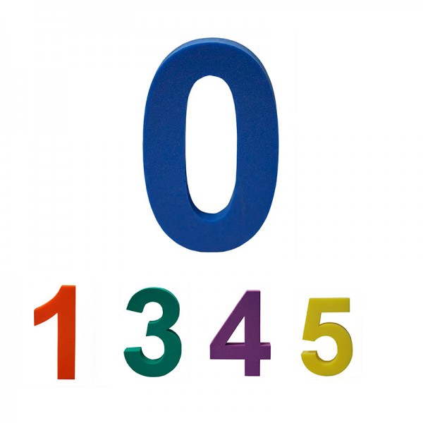 Confezione da 5 mini arazzi di numeri in colori assortiti