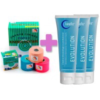 OFFERTA PACCHETTO BENDAGGI TEMTEX: 6 rotoli bendaggio neuromuscolare Temtex Kinesiology tape 5cm X 5m + 3 creme Kinefis Evolution 200 cc OFFERTA PACCHETTO BENDAGGI TEMTEX: 6 rotoli bendaggio neuromuscolare Temtex Kinesiology tape 5cm X 5m + 3 creme Kinefis Evolution 200 cc