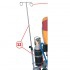Asta portaflebo telescopica con portaborraccia integrato, rimovibile, girevole integrato Asta portaflebo telescopica con portaborraccia integrato, rimovibile, girevole integrato