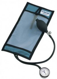 infusione di pressione Riester MetPak 5000 ml, cromo manometro, con bracciale blu infusione di pressione. latice