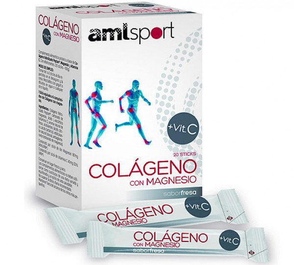 Collagene con Magnesio in Stick Gusto Fragola Aml Sport