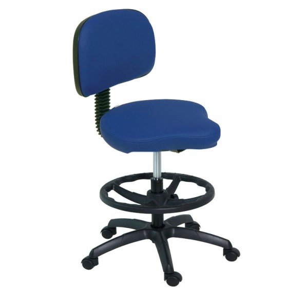 Sgabello alto tipo bicicletta Kinefis Economy con schienale: Altezza 59 - 84 cm, alzata a gas e anello poggiapiedi (Vari colori disponibili) Sgabello alto tipo bicicletta Kinefis Economy con schienale: Altezza 59 - 84 cm, alzata a gas e anello poggiapiedi (Vari colori disponibili)