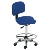 Sgabello alto tipo bicicletta Kinefis Elite con schienale: Altezza 59 - 84 cm, alzata a gas e anello poggiapiedi (Vari colori disponibili) Sgabello alto tipo bicicletta Kinefis Elite con schienale: Altezza 59 - 84 cm, alzata a gas e anello poggiapiedi (Vari colori disponibili)