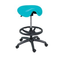 Sgabello alto Kinefis Economy: tipo pony o sella con un'altezza di 61 - 86 cm e poggiapiedi (vari colori disponibili) Sgabello alto Kinefis Economy: tipo pony o sella con un'altezza di 61 - 86 cm e poggiapiedi (vari colori disponibili)