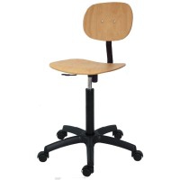 Sgabello in legno Kinefis Economy: con schienale e altezza media di 51 - 71 cm Sgabello in legno Kinefis Economy: con schienale e altezza media di 51 - 71 cm