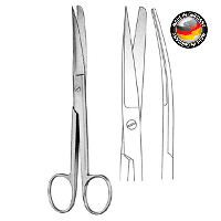 forbici chirurgiche, curva, acuta / Roma. 13 cm. qualità tedesca. (Esaurimento scorte) forbici chirurgiche, curva, acuta / Roma. 13 cm. qualità tedesca. (Esaurimento scorte)