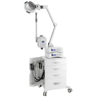 Torre multifunzione con lente d'ingrandimento a cinque ingrandimenti e vaporizzatore Kpsule: quattro cassetti e due ante laterali Torre multifunzione con lente d'ingrandimento a cinque ingrandimenti e vaporizzatore Kpsule: quattro cassetti e due ante laterali