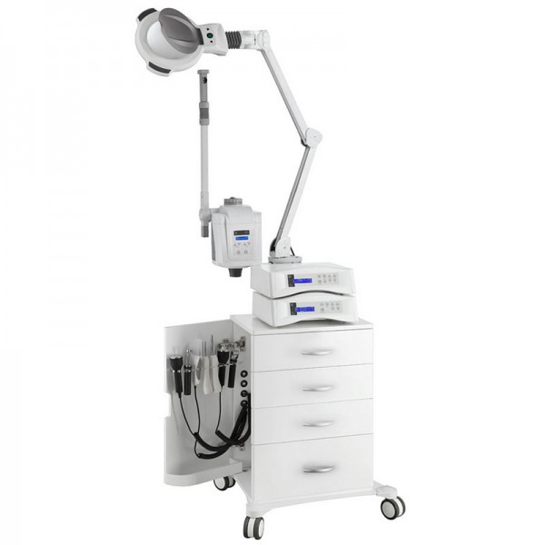 Torre multifunzione con lente d'ingrandimento a cinque ingrandimenti e vaporizzatore Kpsule: quattro cassetti e due ante laterali Torre multifunzione con lente d'ingrandimento a cinque ingrandimenti e vaporizzatore Kpsule: quattro cassetti e due ante laterali