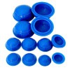 Kit di 12 ventose in silicone blu