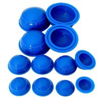 Kit di 12 ventose in silicone blu Kit di 12 ventose in silicone blu