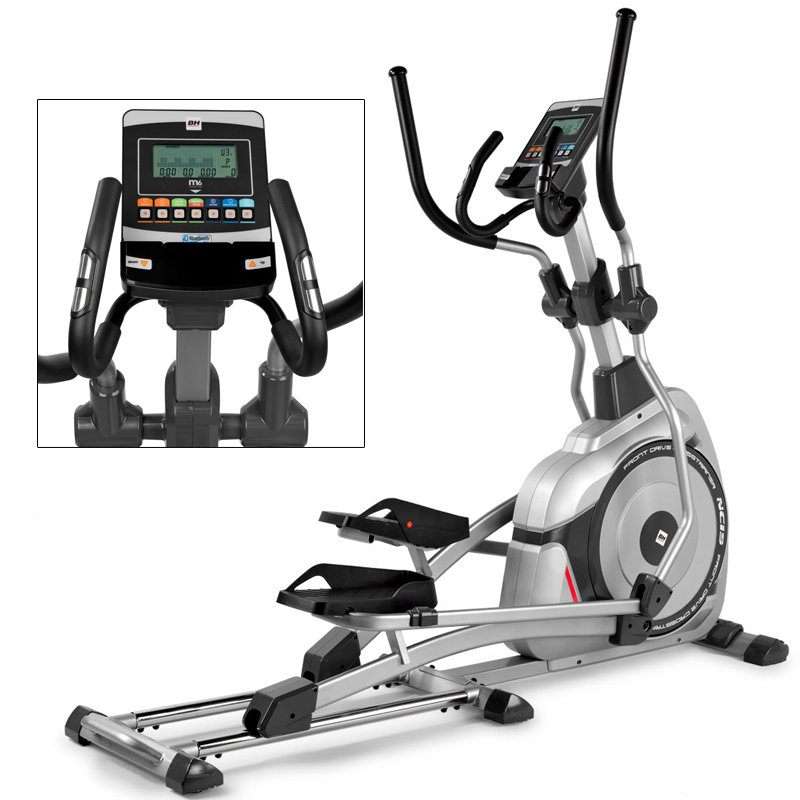 Bicicletta ellittica nc19 bh fitness falcata di grande ampiezza