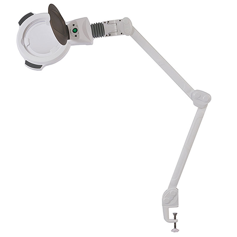 5x Ingrandimento LED Zoom Lampada con lente d'ingrandimento con luce fredda  (base di fissaggio a morsetto) - Negozio Fisaude