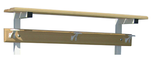 Appendiabiti Da Parete Industriale YATINEY Con Ripiano – 80 Cm – Tubi In Acciaio E Legno Marrone Rustico - 5